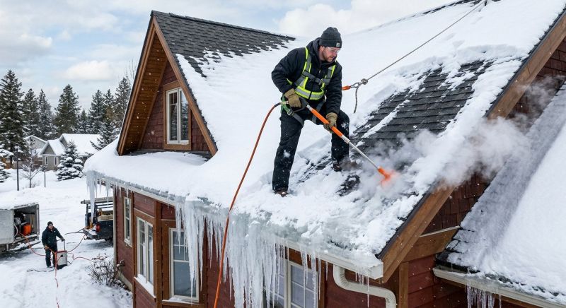 Roof Ice Dam Removal in Gig Harbor, WA