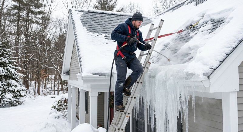 Roof Ice Dam Removal in Bellevue, WA